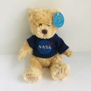 Vintage Teddy Bear Plush Toy With NASA Original Tee Purr-Fection By MJC 1992 Euc